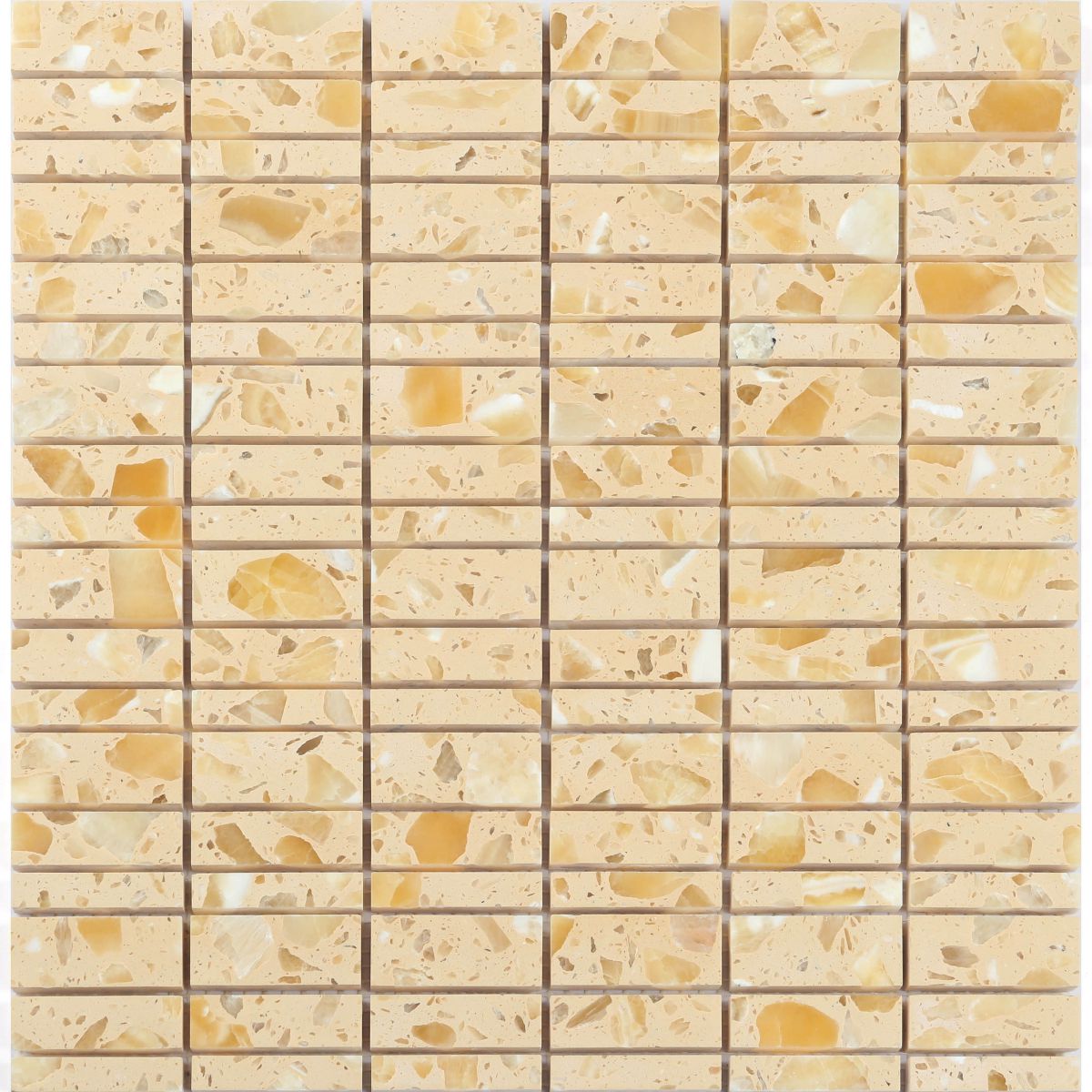 Terrazzo Long Strip Mosaic Tile - Yellow