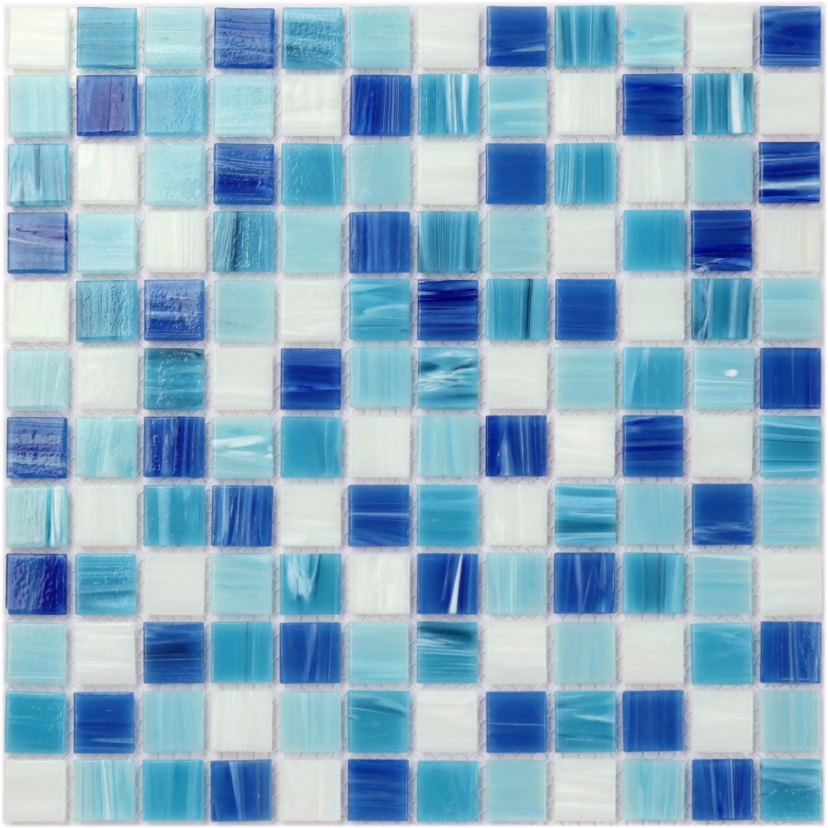 Blue Shiny Mix Color Glass Swimming Pool Mosaic Tile