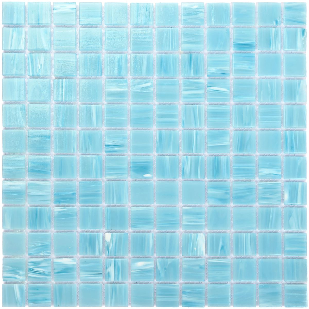 Glass Mosaic Stream Strip Veins Pattern - ice blue